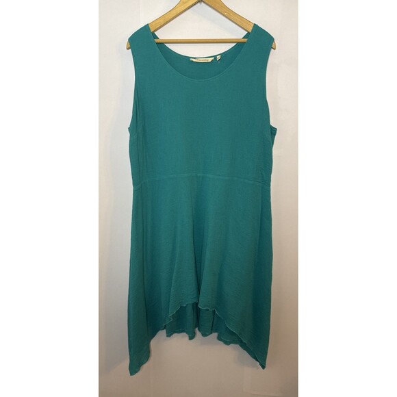 Soft Surroundings Womens Dress Large Gauzy Cotton Asymmetric Beach Fairy Whimsy - Picture 1 of 6